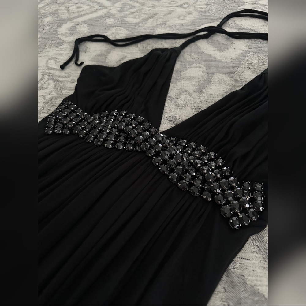 Sky Rhinestone Blk Maxi - Picture 6 of 9